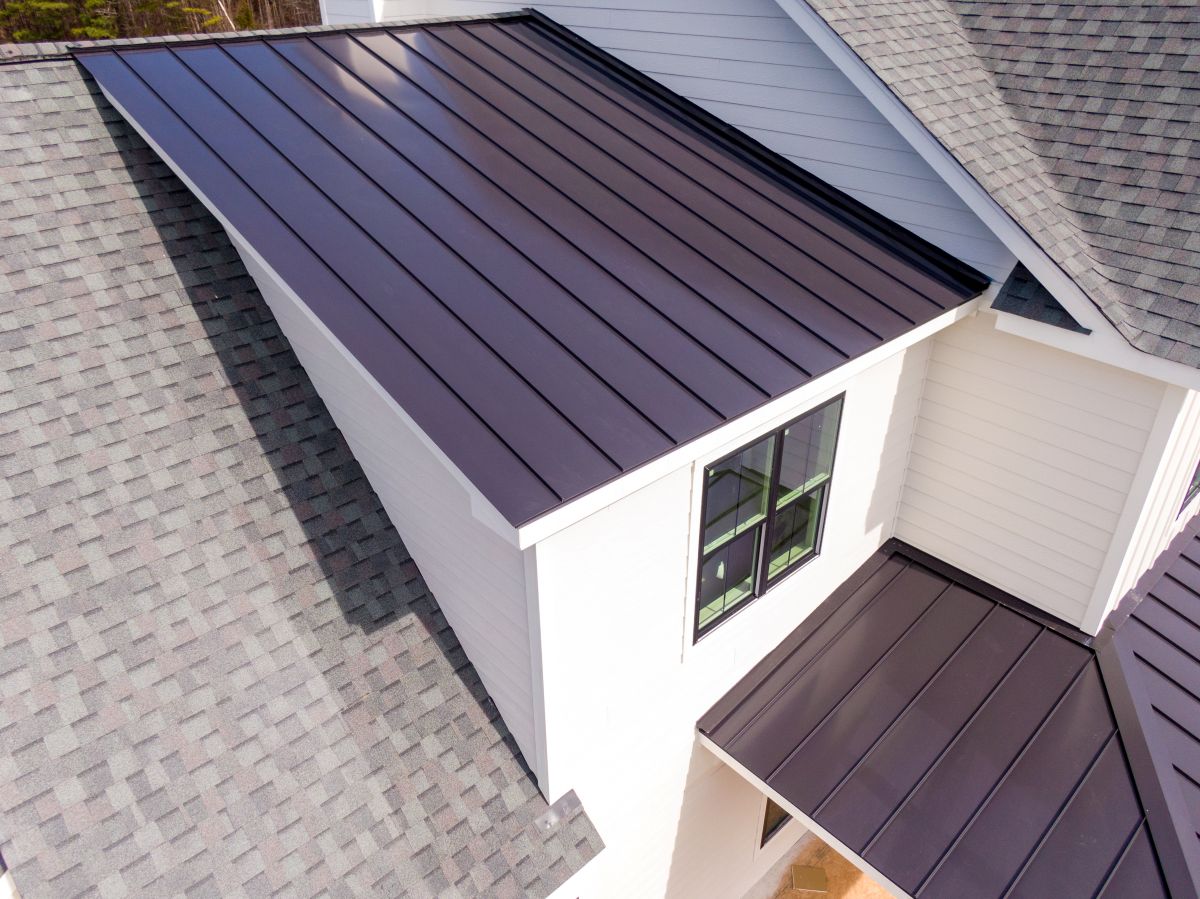 minimum pitch for metal roof brown and charcoal shingles roof